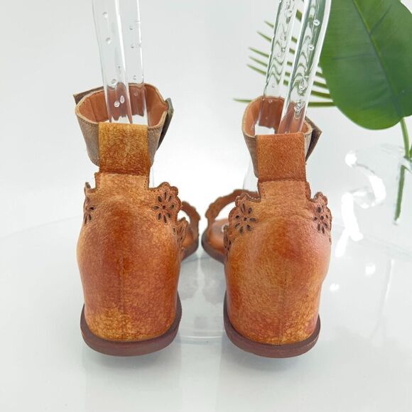 L'Artiste Niarah Sandals Women's 40 9 Brown Leather Ankle Strap Y2K Boho Wedge - Picture 6 of 15